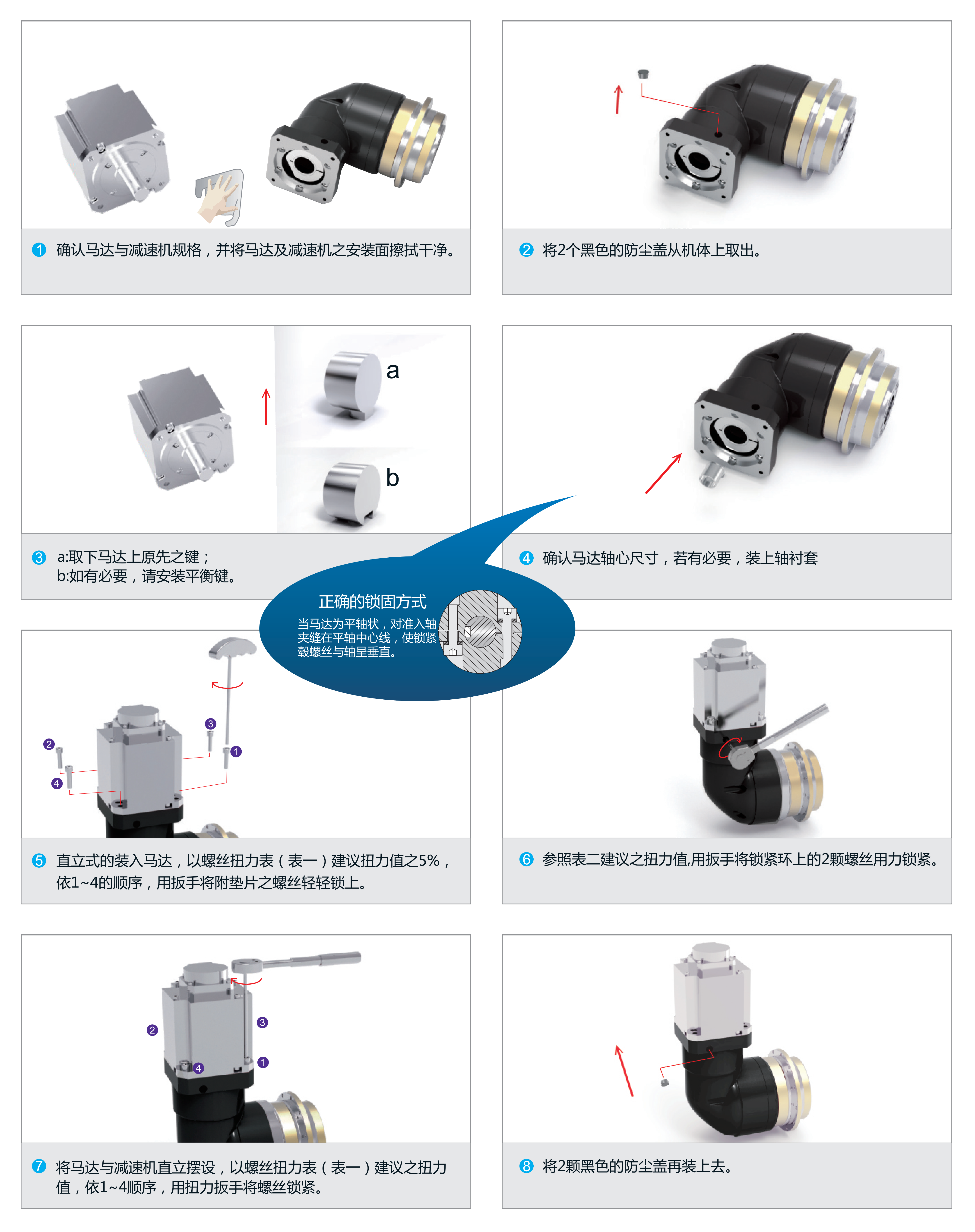 轉角行星減速機的安裝步驟